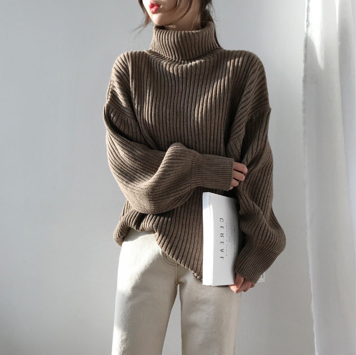 Mila Milano™ | Pullover di lusso con colletto alto e maniche a palloncino