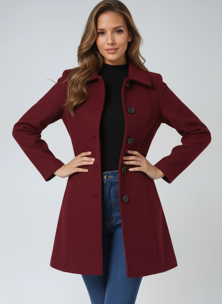 Josephine | Cappotto Invernale Donna a Un Bottone
