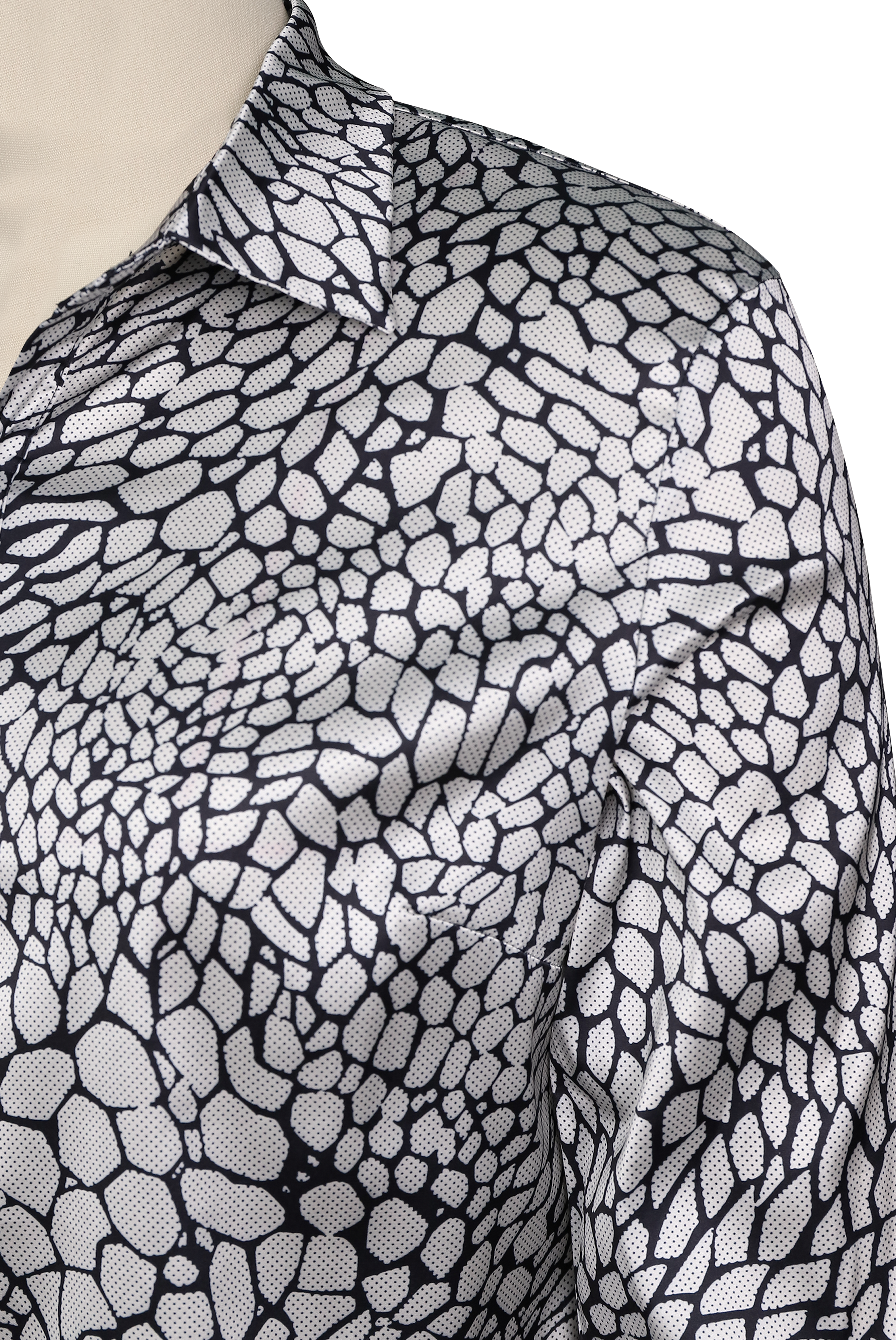 Mila Milano™ | Blusa in Raso con Stampa Serpente