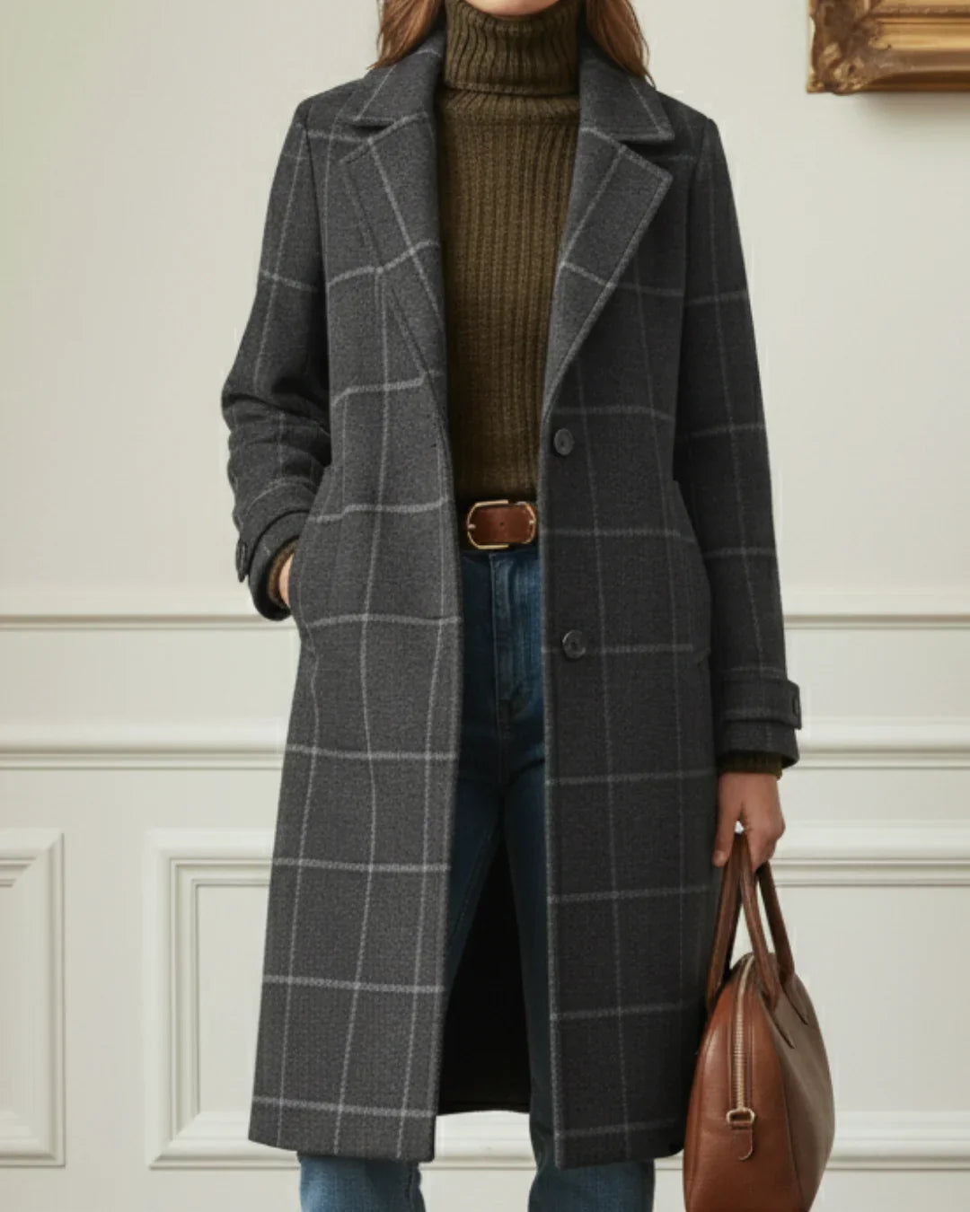 Fiona – Cappotto a Quadri Classico